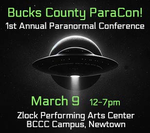 Ghosts, Bigfoot, UFO’s and more!! A one-day event (12pm-7pm) with host Eric Mintel and team member spirit medium Dominic Sattele will hold a paranormal convention at Bucks County Community College. Vendors will be in the adjoining theater lobby area. Speakers thru the day. 
Special Guest Speaker Nick Pope, Host of History Channel’s Ancient Aliens!