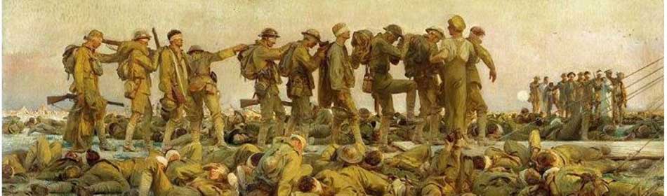 John Singer Sargent - Gassed, 1918 - Oil on canvas - (on display at Imperial War Museum, London, UK) in the Bensalem, Bucks County PA area